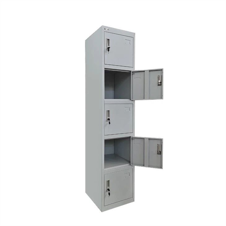 Gray single 5 door locker (6)